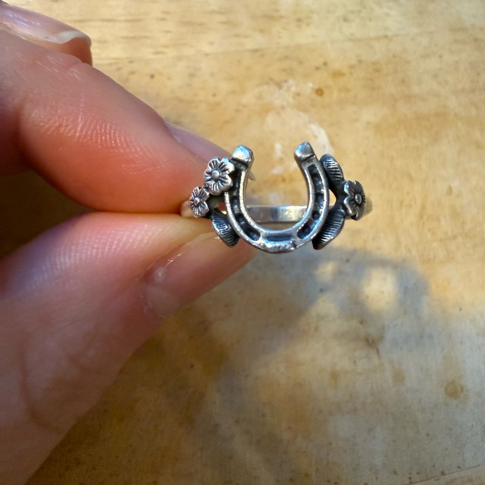 James Avery Floral Horseshoe Ring